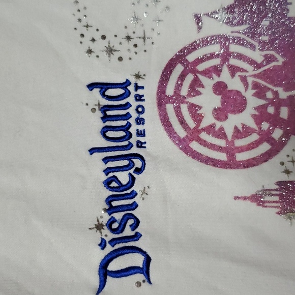 Disneyland Resort 2017 Sz Large Zip Up Hoodie White Stretch Cotton Mickey Mouse - Picture 5 of 16